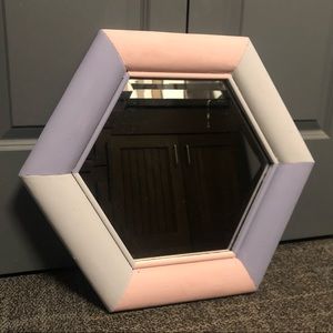 Painted Hexagon Mirror